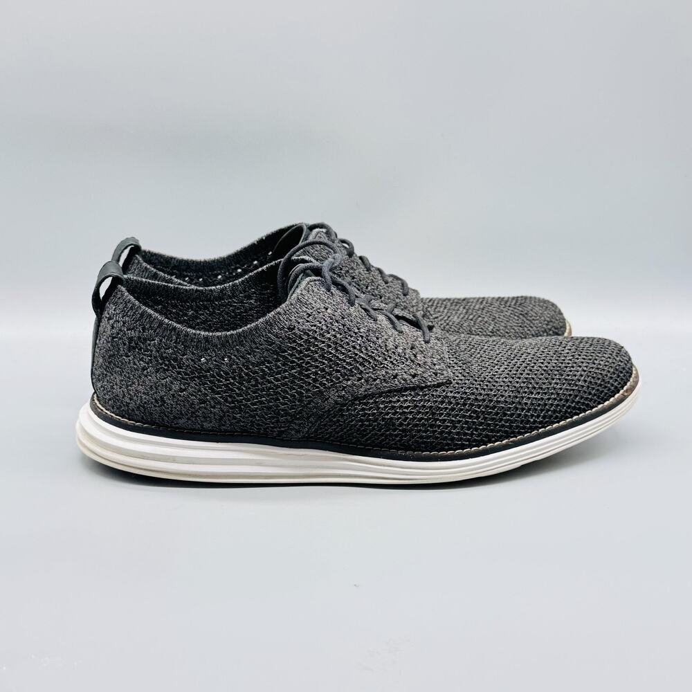 Cole Haan Shoes Men 10 Black OriginalGrand Stitchlite Oxford Lace Up Knit Casual